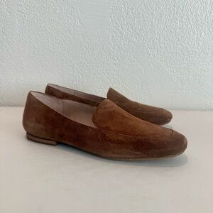 Gianni Bini Macen Suede Flat Loafers Women Size 8.5 Brown Preppy Work Casual